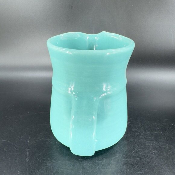 Metlox Poppytrail California Pottery Blue Green Turquoise Small Pitcher Carafe - Picture 9 of 11